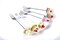 Lihan - Stainless 6-Piece Cake Fork Set Silver With Cake Design