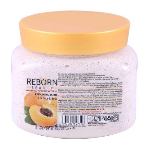 Reborn Beauty - Whitening Apricot Natural Exfoliating Scrub 500ml