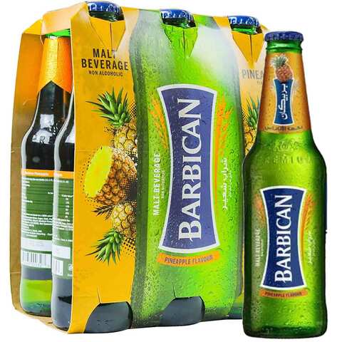 Barbican Malt Beverage Pineapple Flavor Glass 330 Ml 6 Pieces