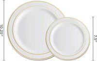 Aiwanto 175 pcs Disposable Plates Party Plates Food Plates Dinner Set Dinnerware Set Food Plates