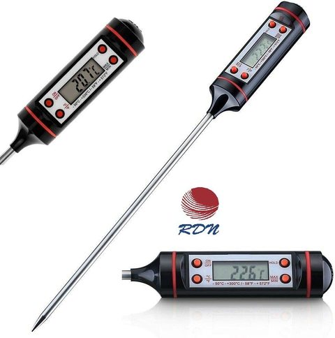 RDN Meat Thermometer, Cooking Thermometer with Instant Read, LCD Screen, Hold Function for Kitchen Food Smoker Grill BBQ Meat Candy Milk Water