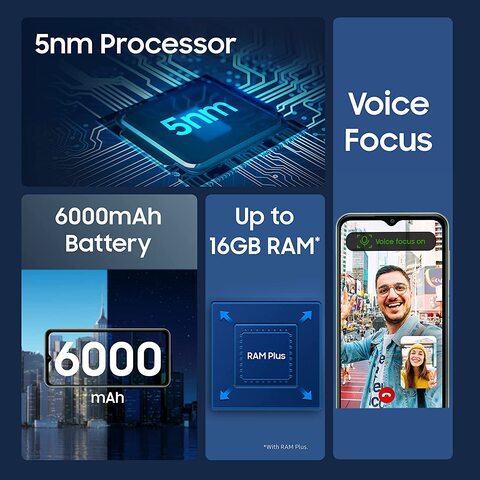 Samsung Galaxy M33 5G (Deep Ocean Blue, 8GB, 128GB Storage)   6000mAh Battery   Upto 16GB RAM with RAM Plus   Travel Adapter to be Purchased Separately  (Indian Version)