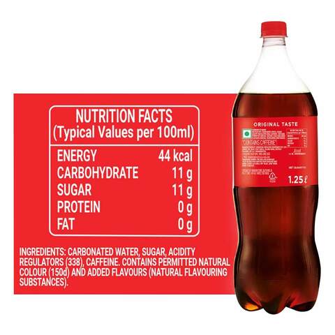 Buy Coca-cola zero calories Soft Drink 1.25L Online