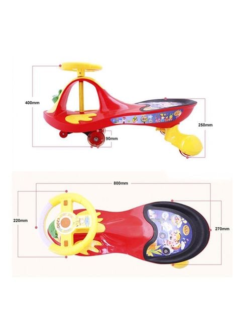 COOLBABY-Children Swing Wiggle Ride-On Twist Car,With Music,RED