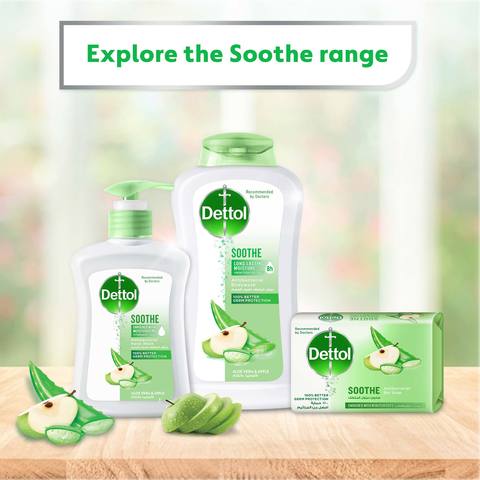 Dettol Soothe Anti-Bacterial Body Wash With Aloe Vera And Apple 500ml