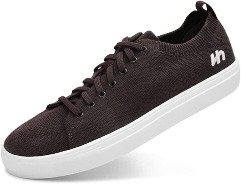 FLATHEADS Bamboo Sneakers for Men &amp; Boys (India&#39;s First 100% Natural Bamboo Shoes)   Ultra-Lightweight, Comfortable &amp; Breathable Casual Shoes (Treebark, 6 UK, UK 6)