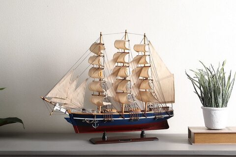 Buy PAN Home Home Furnishings Sail Boat Decor 60X12X80 cm-/ Blue Online -  Shop Home & Garden on Carrefour UAE