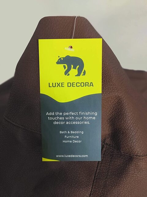 Luxe Decora PVC Bean Bag (Brown)