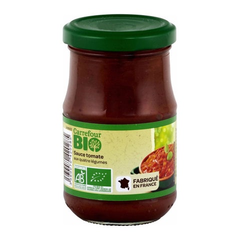 Carrefour Bio Tomato Sauce With 4 Vegetables 190g (Organic)