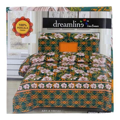 Cott &#39;n&#39; Terry Dreamline Linen Bonanza Bed Sheet Super King Size (94x105&quot;+19x29&quot;)