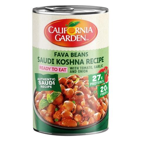 California Garden Fava Beans Saudi Koshna Recipe-Beans With Tomato, Garlic And Onion 450g