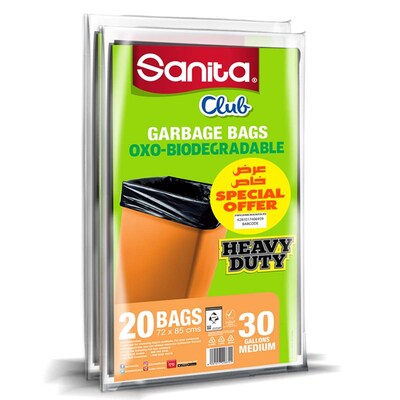 Buy Sanita Club Biodegradable Garbage Bags 70 Gallons - 10 Packs