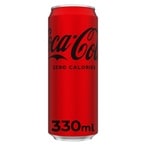 اشتري كوكا كولا مشروب غازي غير كحولي خالي من السعرات الحرارية في علبة معدنية 330 ملل في الامارات