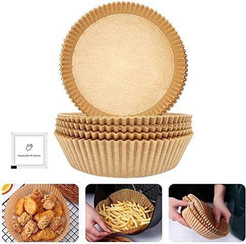 Air Fryer Disposable Paper Liner, 50PCS 6.3 Inch Non-stick Disposable Air  Fryer Liners, Baking Paper for Air Fryer Water-proof, Oil-proof, Non-stick,  Parchment Baking Paper for Baking Roasting Microwa 