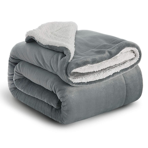 Grey throw store blanket for sofa