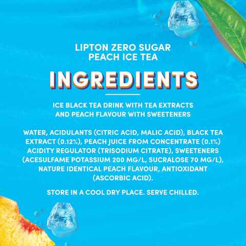 Lipton Zero Sugar Peach Iced Tea 320ml Pack of 6