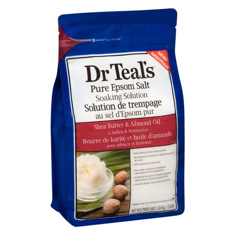 Dr. Teal&#39;s Pure Epsom Salt Solution Shea Butter And Almond Oil 1. 36kg