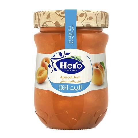 Hero Light Apricot Jam 320g