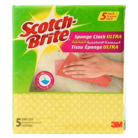Scotch-Brite Multi-Purpose Sponge Cloth ULTRA durable yet flexible sponge that quickly and easily soaks up liquids. 5 units/pack