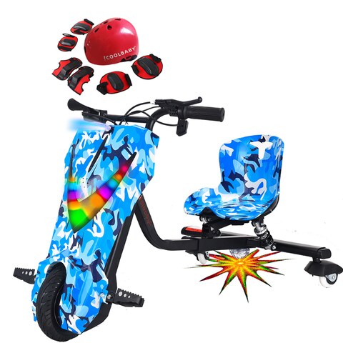 Coolbaby 36V Electric Drifting Trike Scooter High Speed Bluetooth