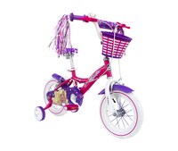 Spartan 14&quot; Mattel Barbie Bicycle for Girls age 3 - 9 yrs - 12,14,16 inch bike with Training Wheels, front basket, full chain cover and bell.