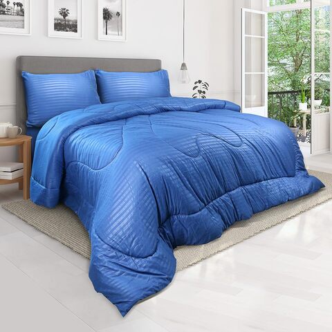 Blue bed online set queen