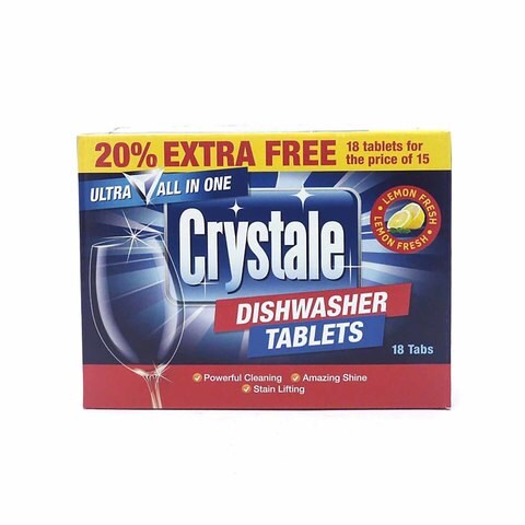 Buy Crystale Dishwasher Tablets - 18 Tablets in Egypt