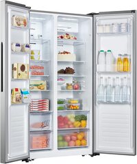 Hisense 516L Net Capacity Side By Side Refrigerator, Silver, RS670N4ASU