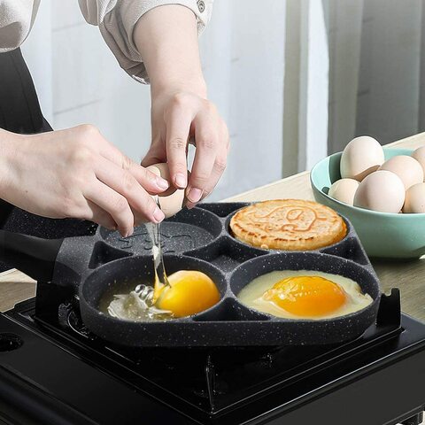 Egg Frying Pan 4-Cup Non Stick Egg Cooker Frying Pan Animals Molds Pancake  Maker Multipurpose Pancake Pan Burger Omelet Cooker - Buy Egg Frying Pan 4-Cup  Non Stick Egg Cooker Frying Pan