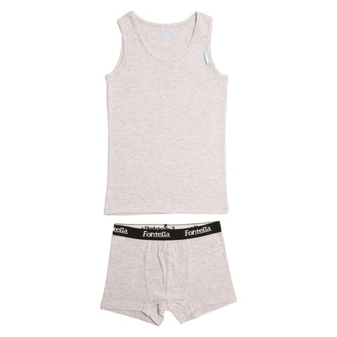 Fontella Cotton Underwear Set for Boy 800307 Ash Grey 7 Years