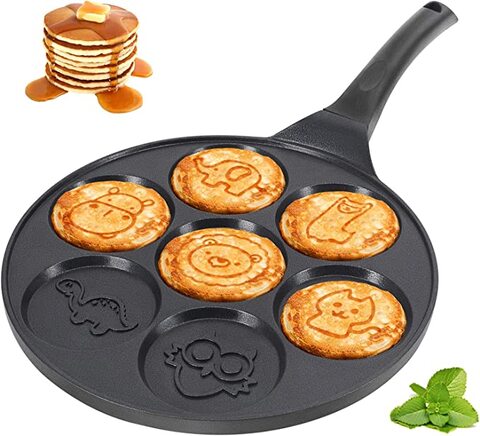 Keppy Pancake Maker Pan - Griddle Pancake Pan Molds for Kids Nonstick  Pancake Griddle Pan with 7 Animal Shapes