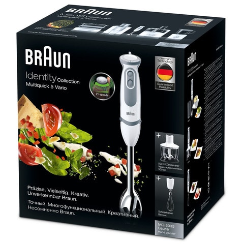 BRAUN Mq5235 Stainless Steel Handle With 3 Piece Accessories 1000 Watt Hand  Blender - Gray White