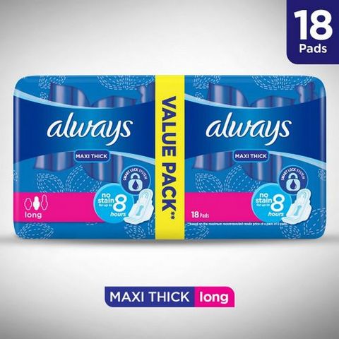 Always Maxi Thick Long 18 Pads