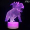 The 3D dinosaur led a color-changing nightlight with USB power, bedside lights, and breastfeeding lights,, Black Bottom + 16 Colors