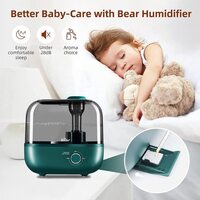 Bear Air Humidifier 5L Ultrasonic Mute, Portable Cool Mist, Essential Aroma Diffuser, Auto Shut-Off Carbon Filter Air Purifier Desktop Sprayer, Adjustable 360 Knob, Humidifiers For Home Office