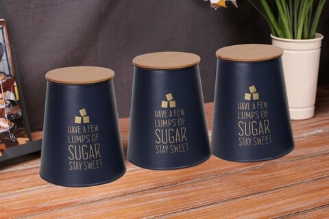 Cuisine Art Cone Shaped Sugar Canister with Bamboo Lid