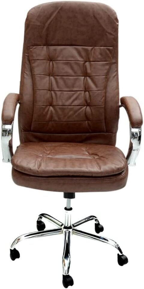 Brown desk online chair with arms