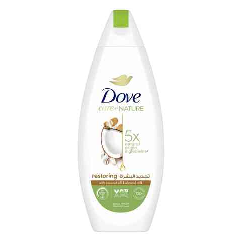 Dove Care by Nature RESTORING Body Wash Coconut &amp; Almond 250ml