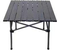 SKY-TOUCH Outdoor Camping Folding Table 53x51x50cm, Lightweight Folding Table with Aluminum Table Top and Carry Bag Perfect for Outdoor, Picnic, Cooking, Beach, Hiking, and Fishing Black