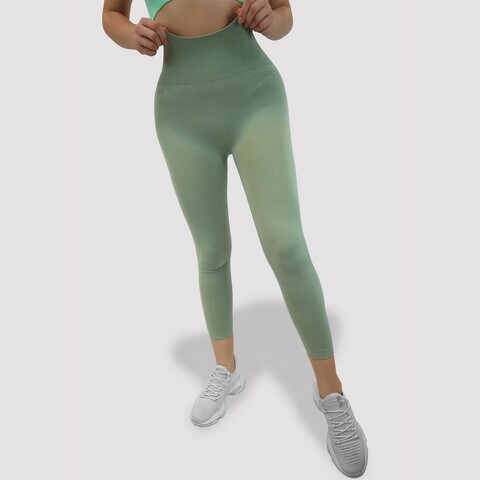 Buy Lounge Leggings - High Waisted Workout Gym Yoga Basic Pants for Women ( Large, Green) Online - Shop on Carrefour UAE