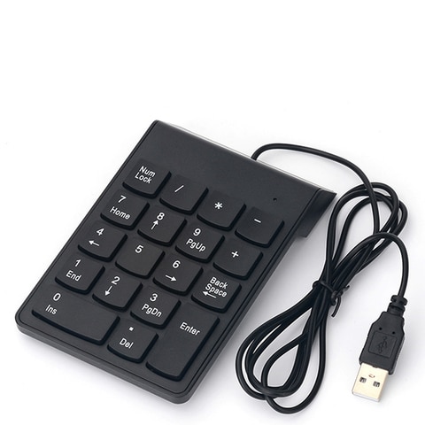 Generic-Wired USB Numeric Keypad Slim Mini Number Pad Digital Keyboard 18 Keys for iMac/Mac Pro/MacBook/MacBook Air/Pro Laptop PC Notebook Desktop