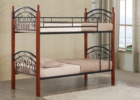 Metal and deals wood bunk beds