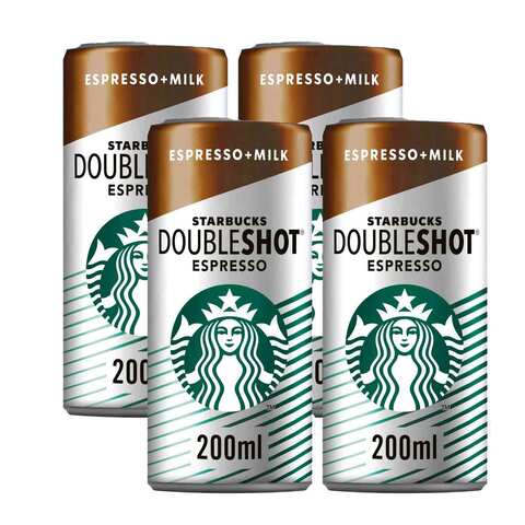 Buy Starbucks Doubleshot Espresso 200ml Pack of 4 in UAE