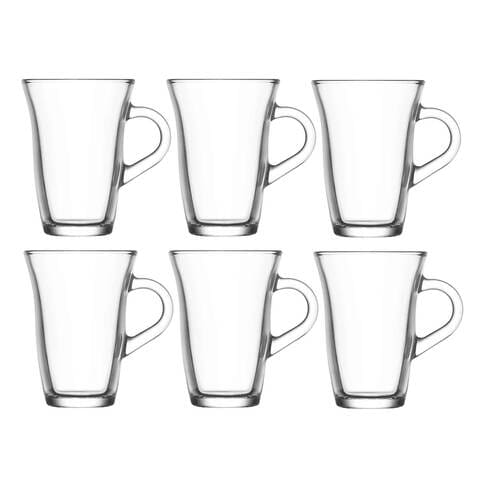 LAV Nisa Glass Tea Mug Set 150 Ml  6 Pieces