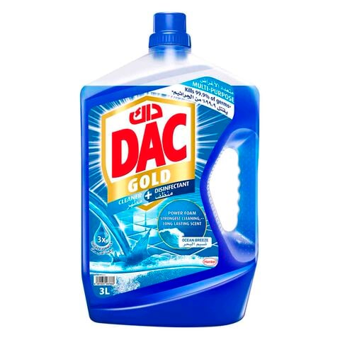 Dac Gold Multi-Purpose Disinfectant &amp; Liquid Cleaner Ocean Breeze 3L