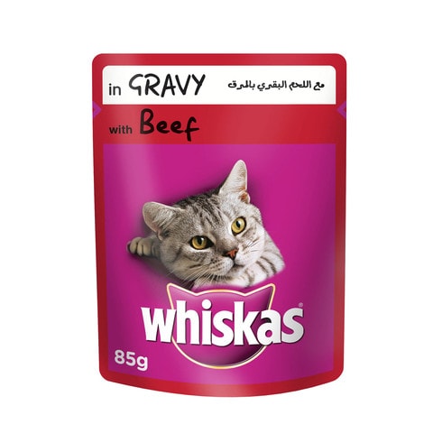 ويسكاس طعام قطط لحم بالمرق 85 جرام