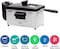 Nobel DEEP FRYER Stainless Steel 3.0 Ltr Capacity With 700g Frying Capacity And has Detachable Enamel Oil Tank, Plastic Lid With Filter With Observe Window 3 L 1800 W NDF7G Black/Silver