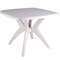 الهلال والنجمة طاولة ديانا بلاستيك مربعة - 95×95 سم - أبيض