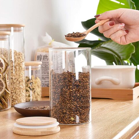 Stackable glass spice clearance jars