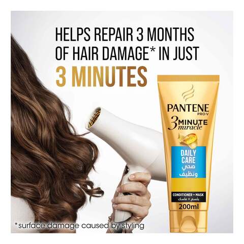 Pantene Pro-V 3 Minute Miracle Daily Care Conditioner + Mask 200ml